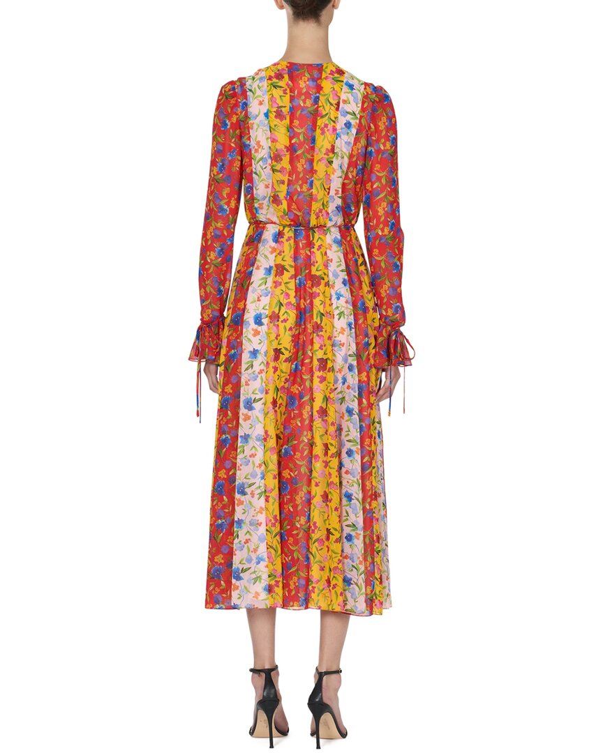 Carolina Herrera V-Neck Midi Dress