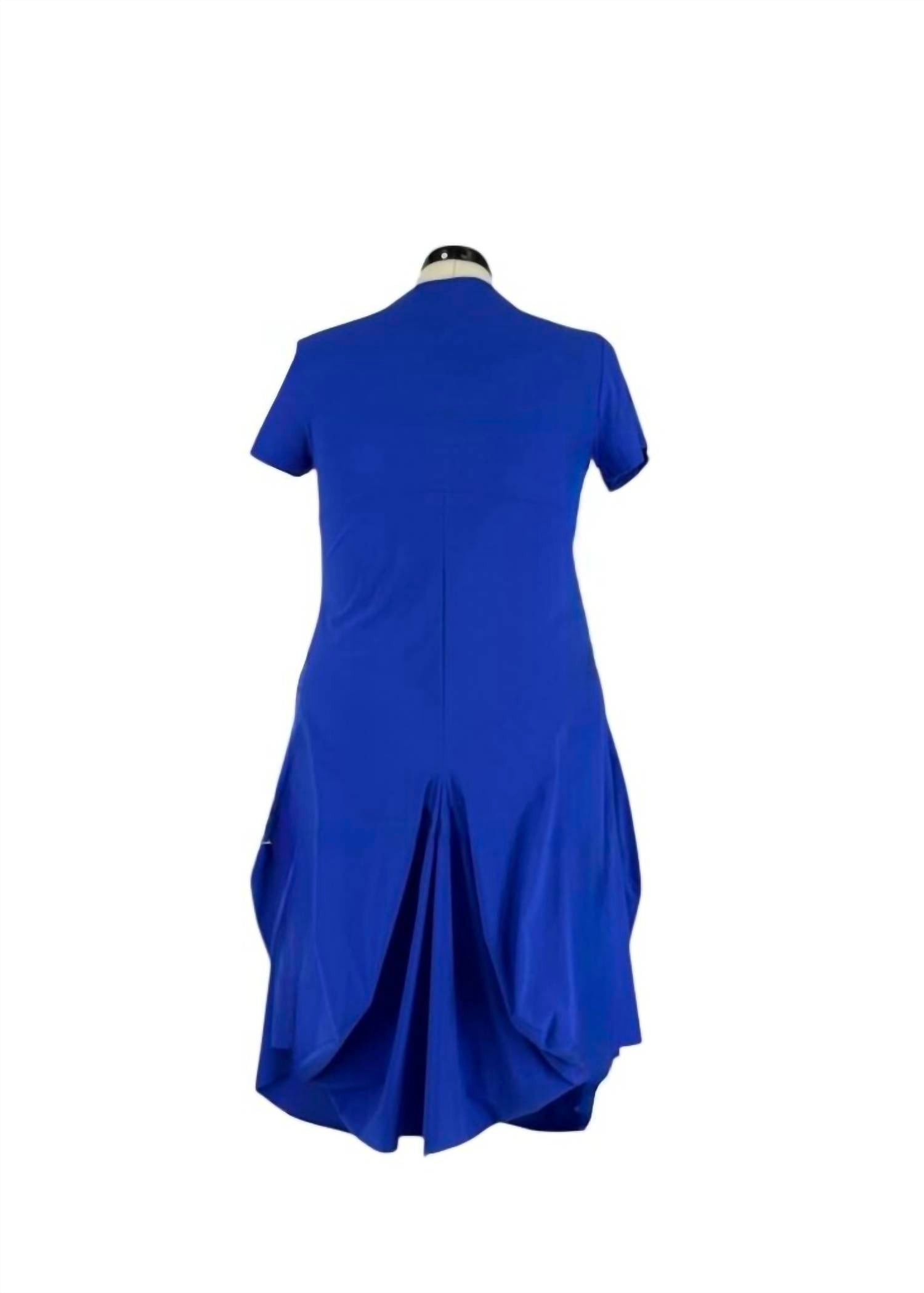 Tulip Skirt Midi Dress In Blue