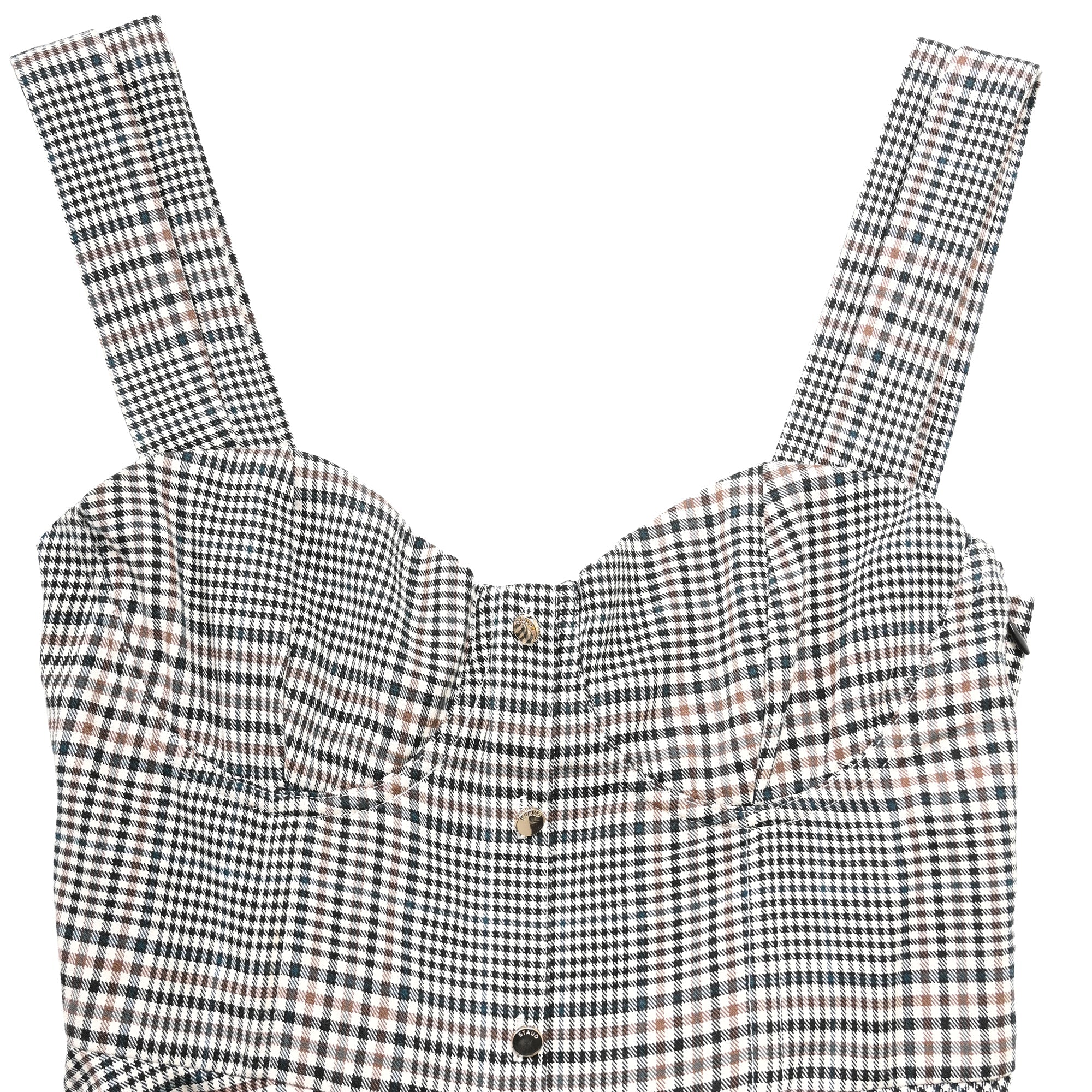 Staud Inda Midi Dress in Grey Polyester