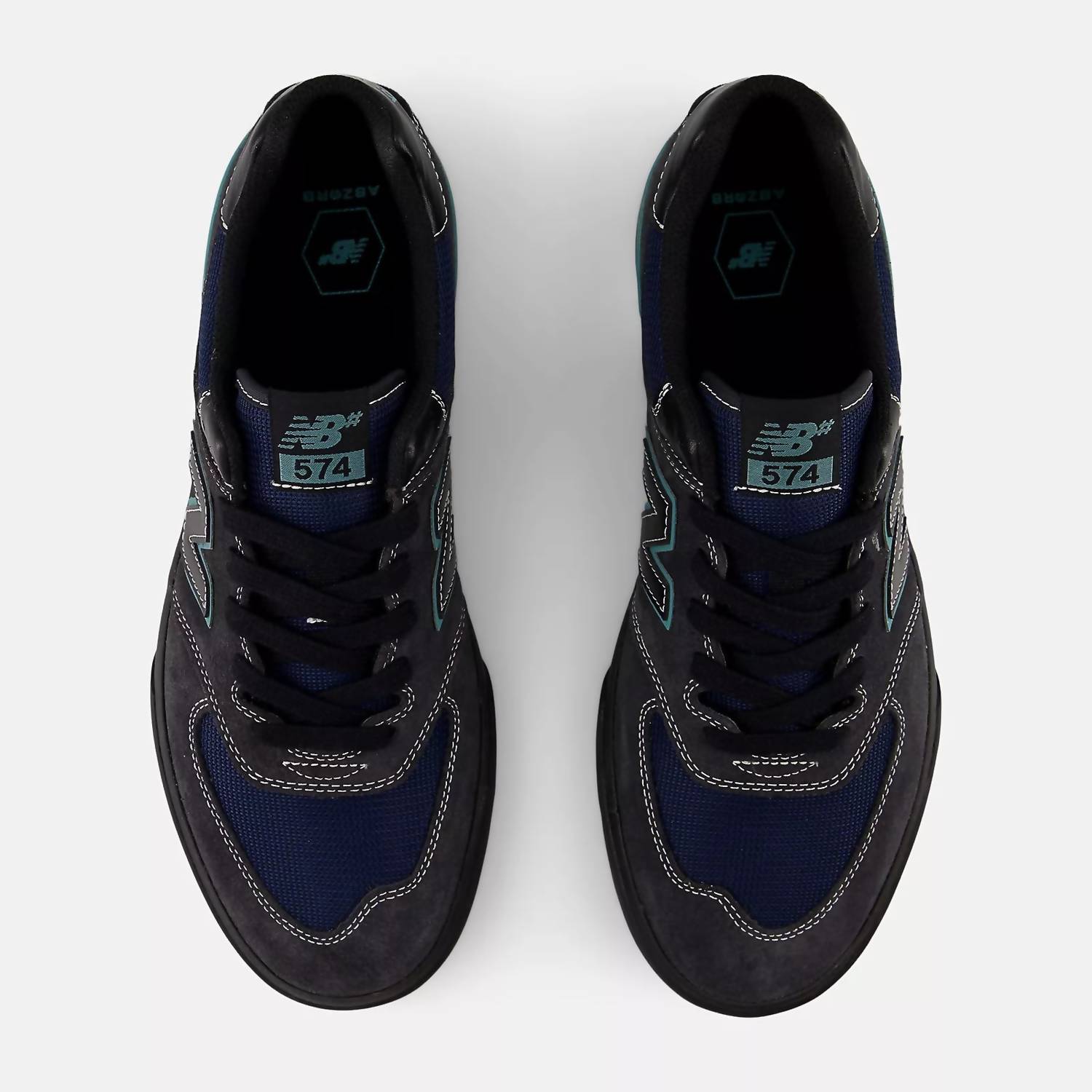 Men's Numeric 574 Vulc Shoes In Faded Black Teal