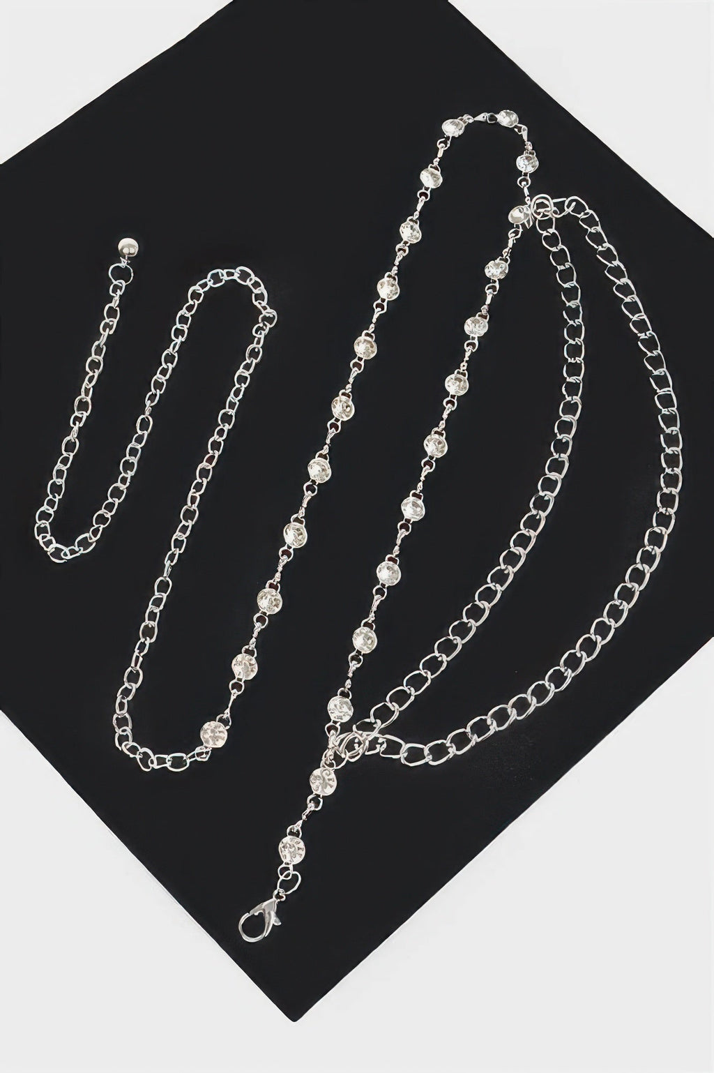 Sparkling Rhinestone Chain Waist Belt