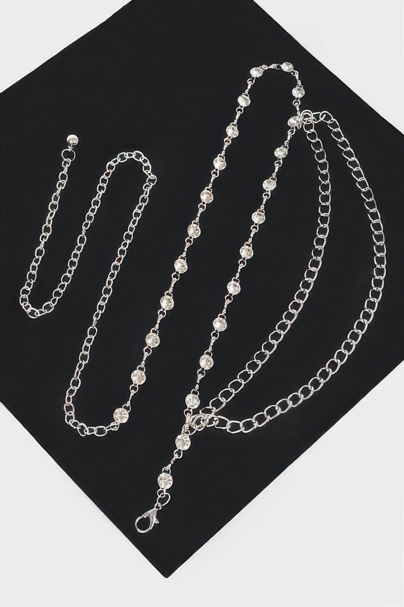 Sparkling Rhinestone Chain Waist Belt