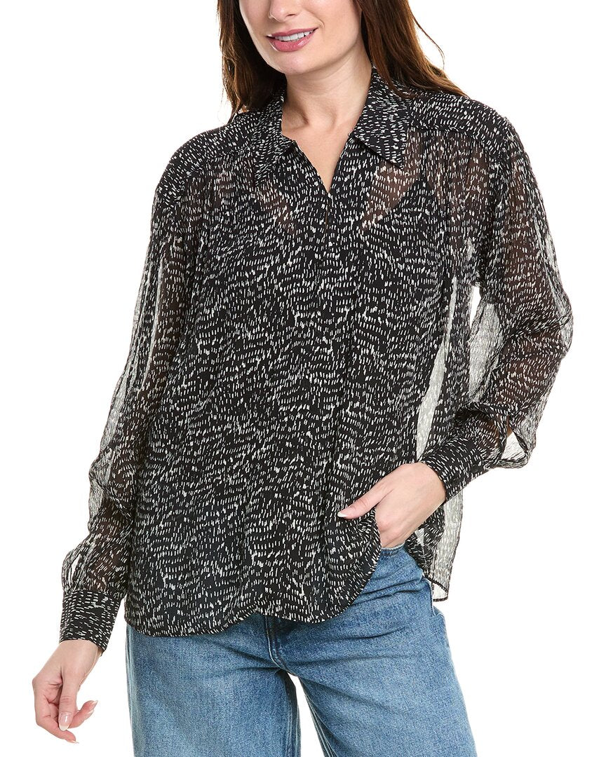 rag & bone Emmy Printed Silk-Blend Top