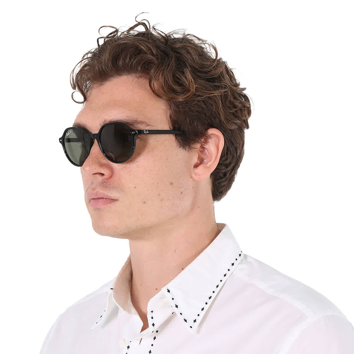 Ray Ban Thalia Polarized Green Square Unisex Sunglasses RB2195 901/58 51