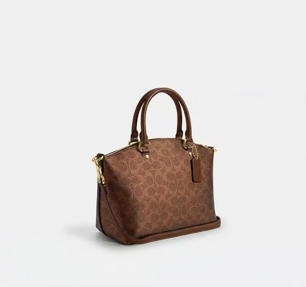 NWT Coach Sadie Satchel Bag In Signature Canvas
