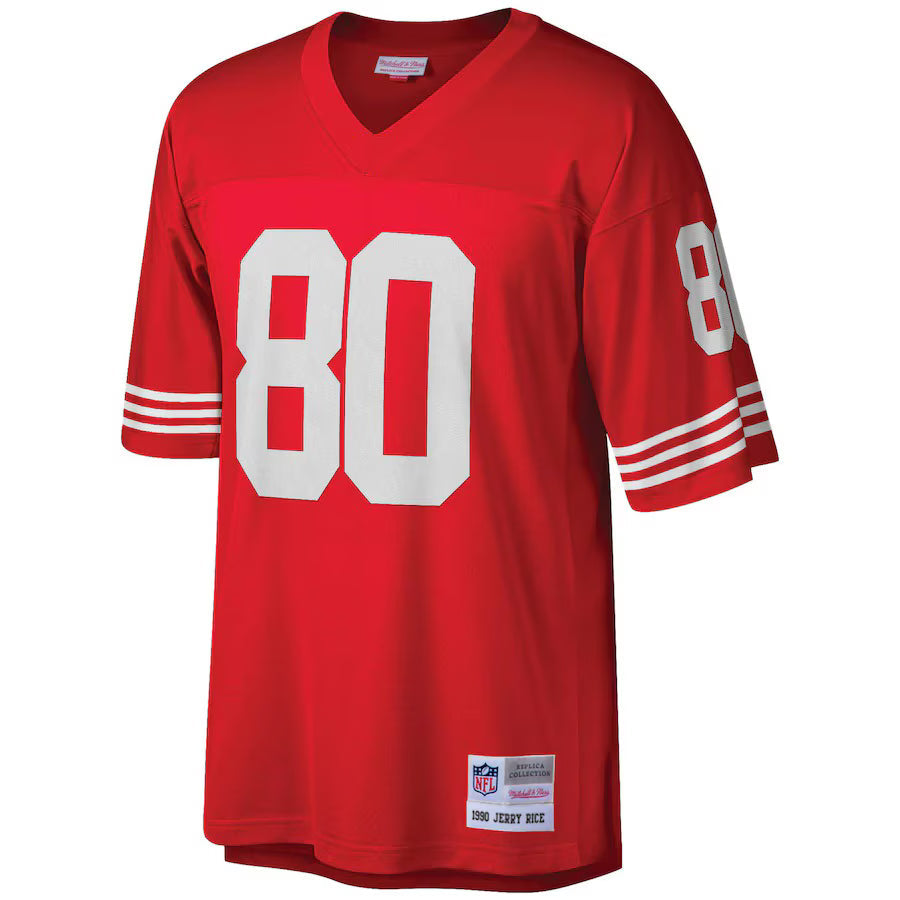 San Francisco 49ers Jerry Rice Mitchell & Ness Scarlet Big & Tall 1990 Retired Player Replica Jersey
