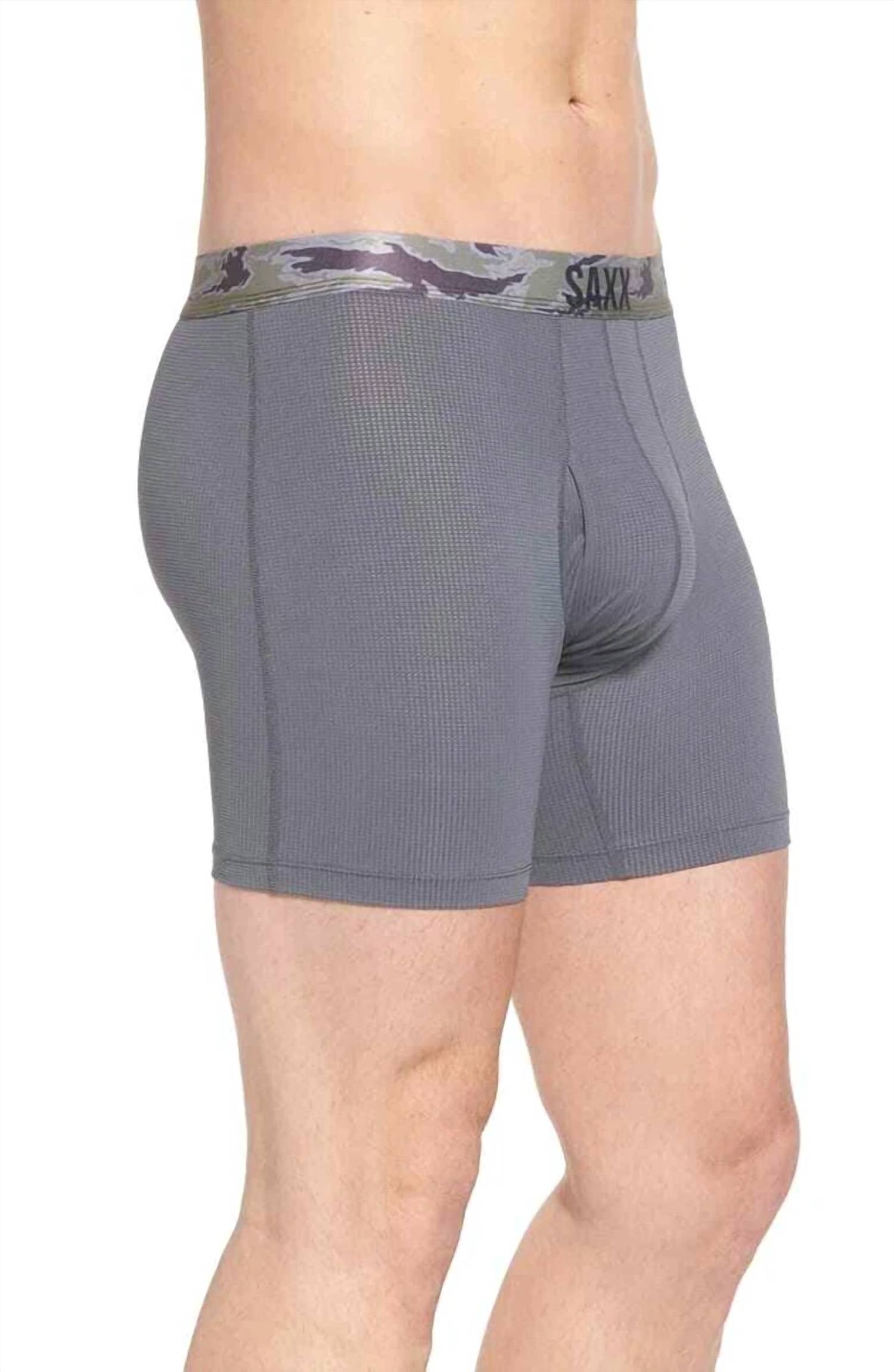 Quest Print Boxer Brief In Charcoal