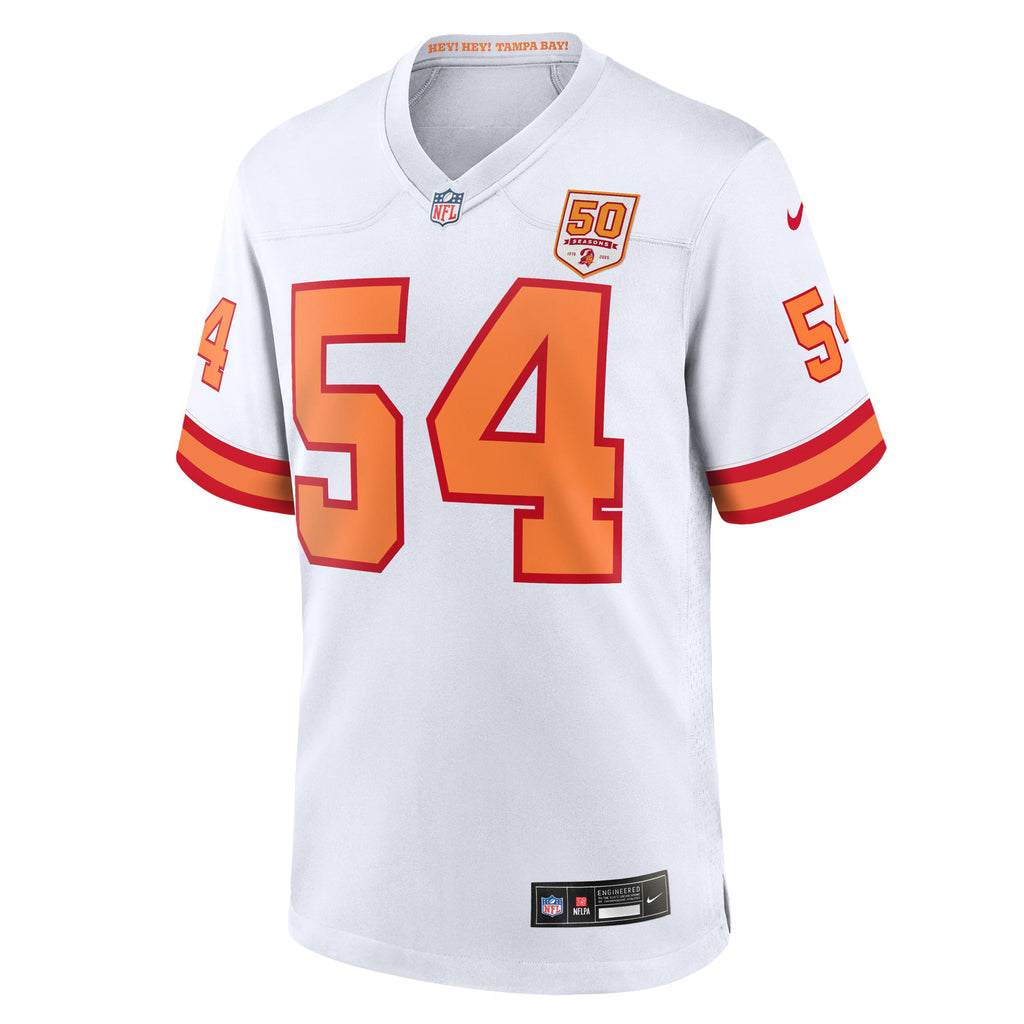 76 Tampa Bay Buccaneers Lavonte David White 50th Season Game Jersey