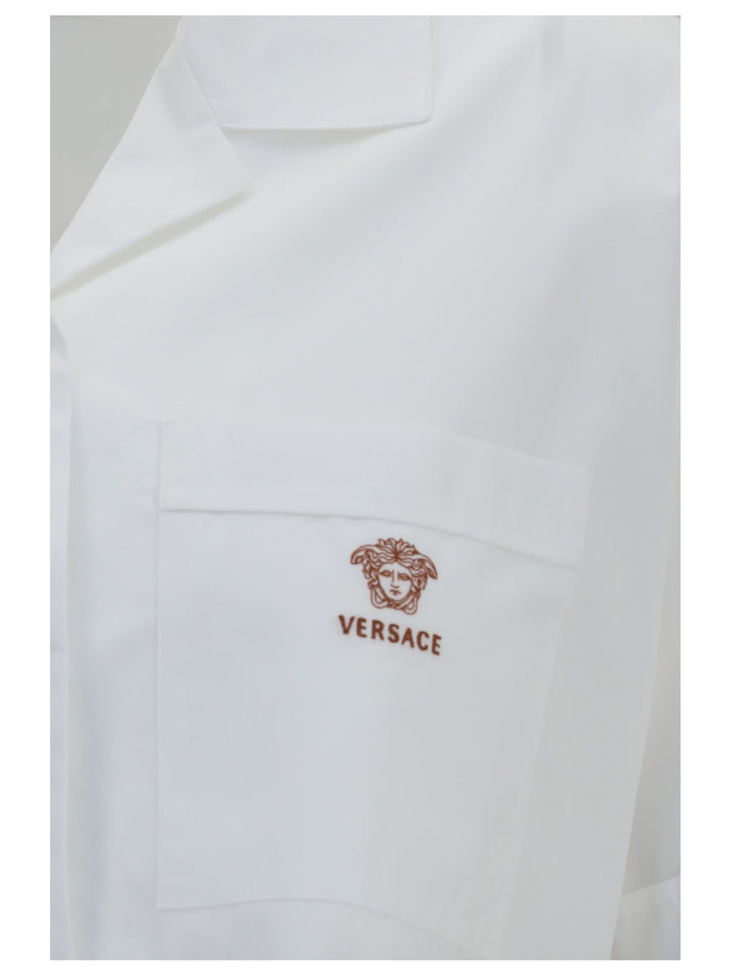 Versace Women Cropped Cotton Poplin Shirt