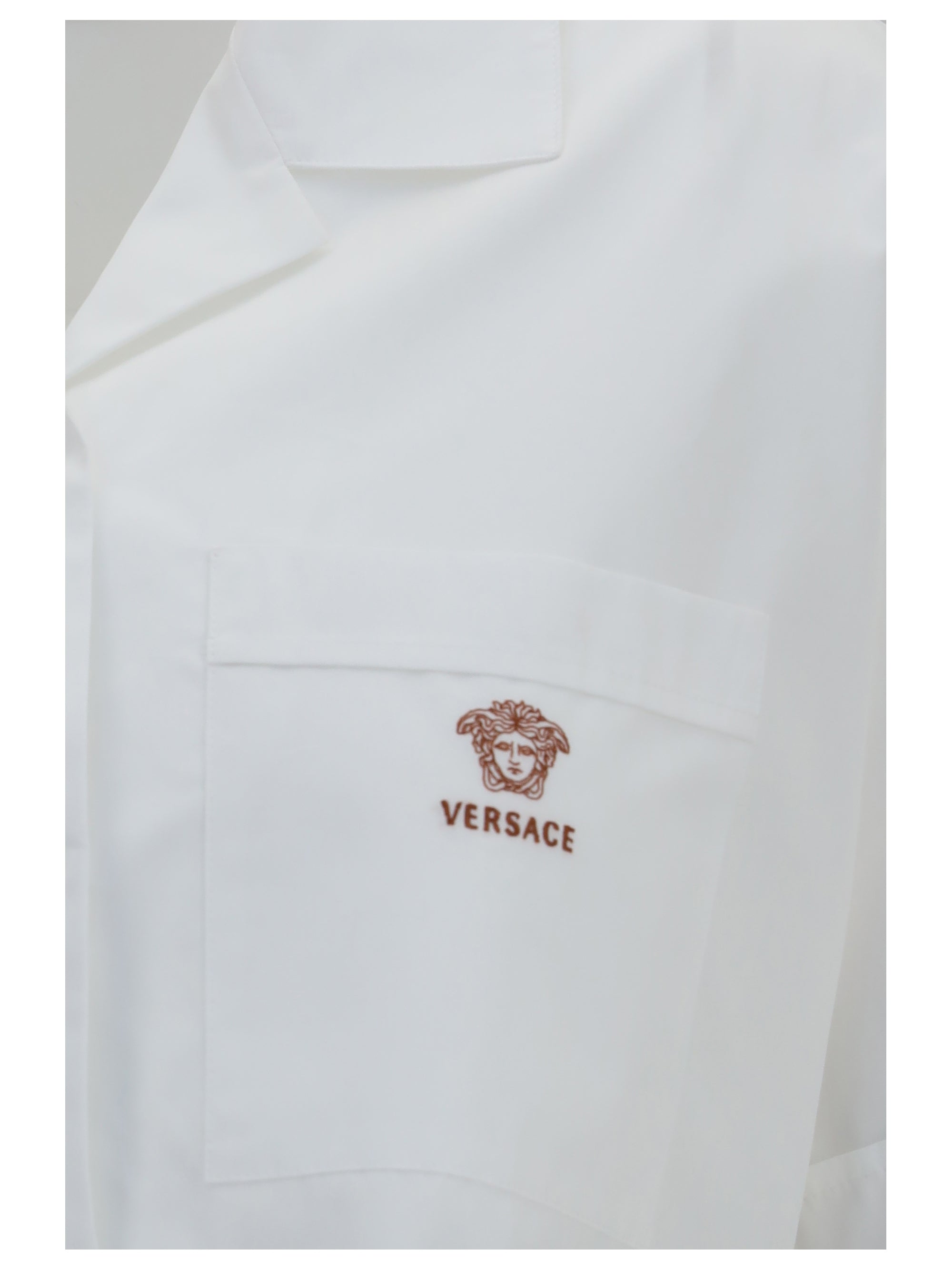 Versace Women Cropped Cotton Poplin Shirt