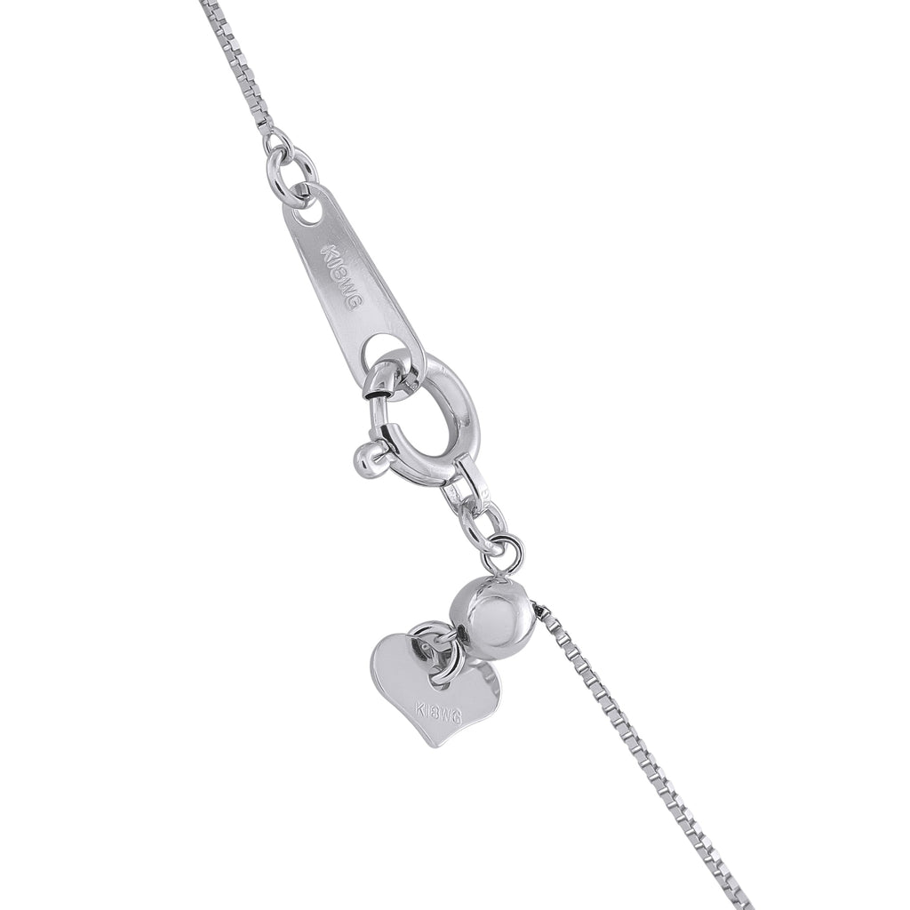 LB Exclusive 18K White Gold 1.09ct Diamond and Ruby Pendant Necklace MF25-041426