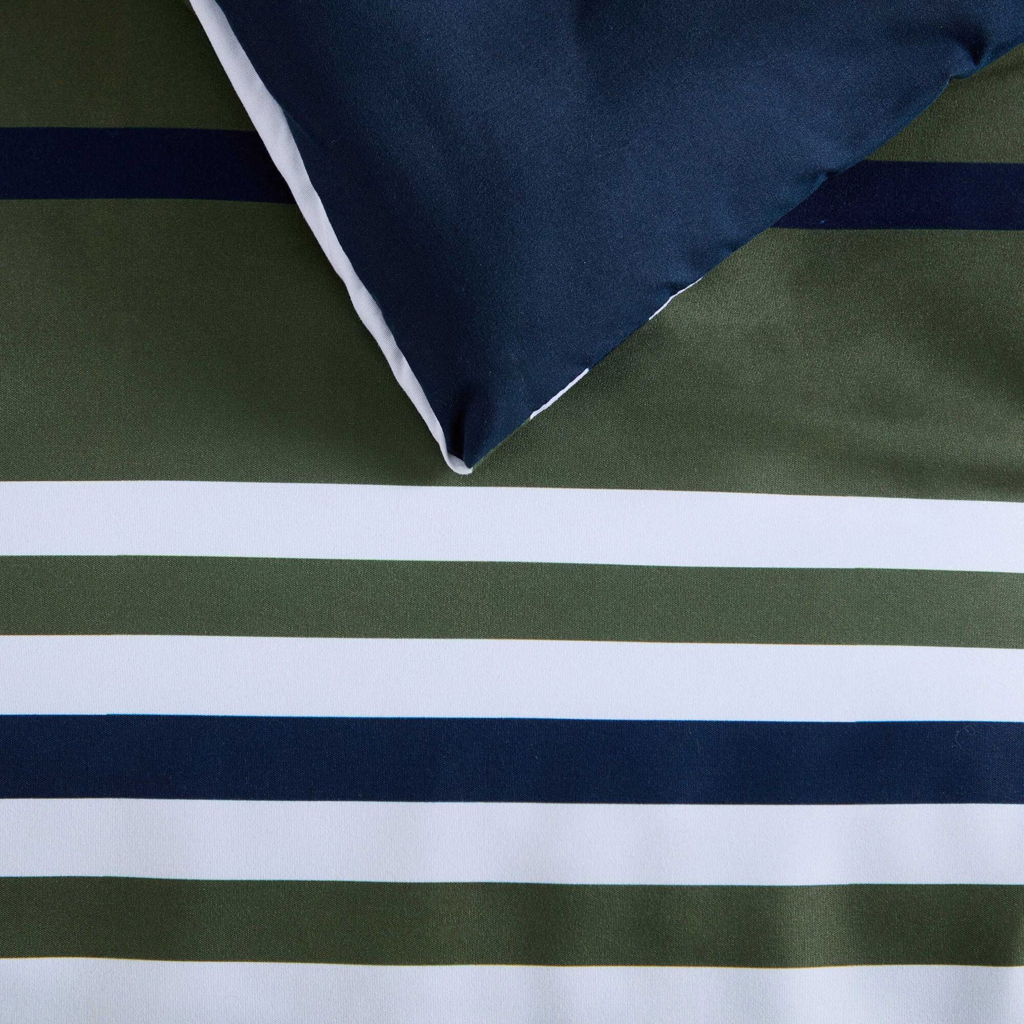 Nautica Uphaul Stripe Green King Comforter Set