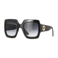 Gucci Sunglasses Square Full Rim, Black Frame And Grey Gradient Lens Gg0053S001