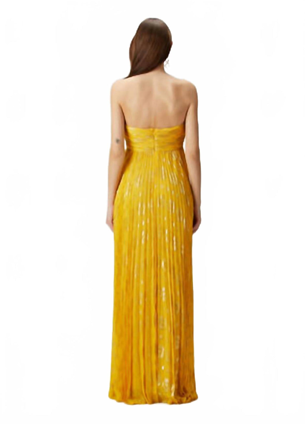 Soleil Strapless Maxi Dress In Marigold