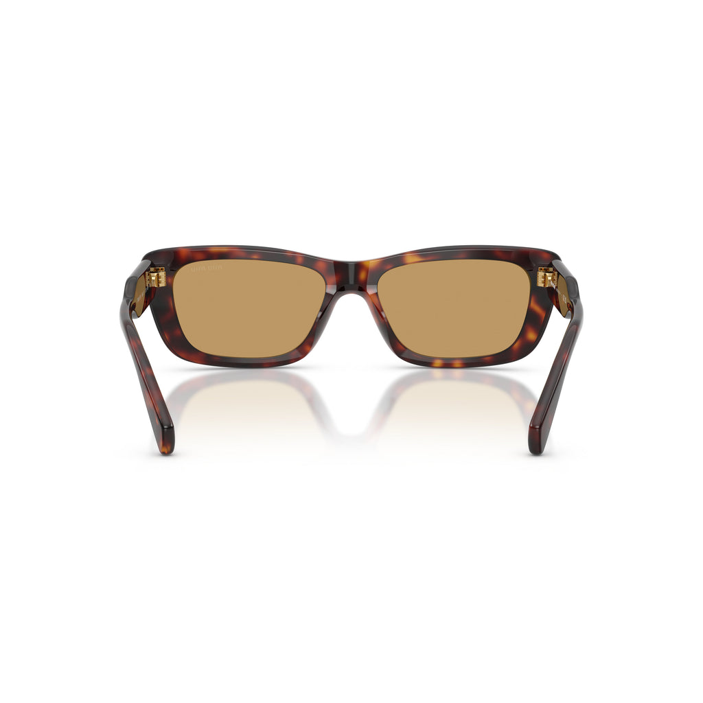 0Mu B12S Rectangular Tortoiseshell Sunglasses with Thick Arms