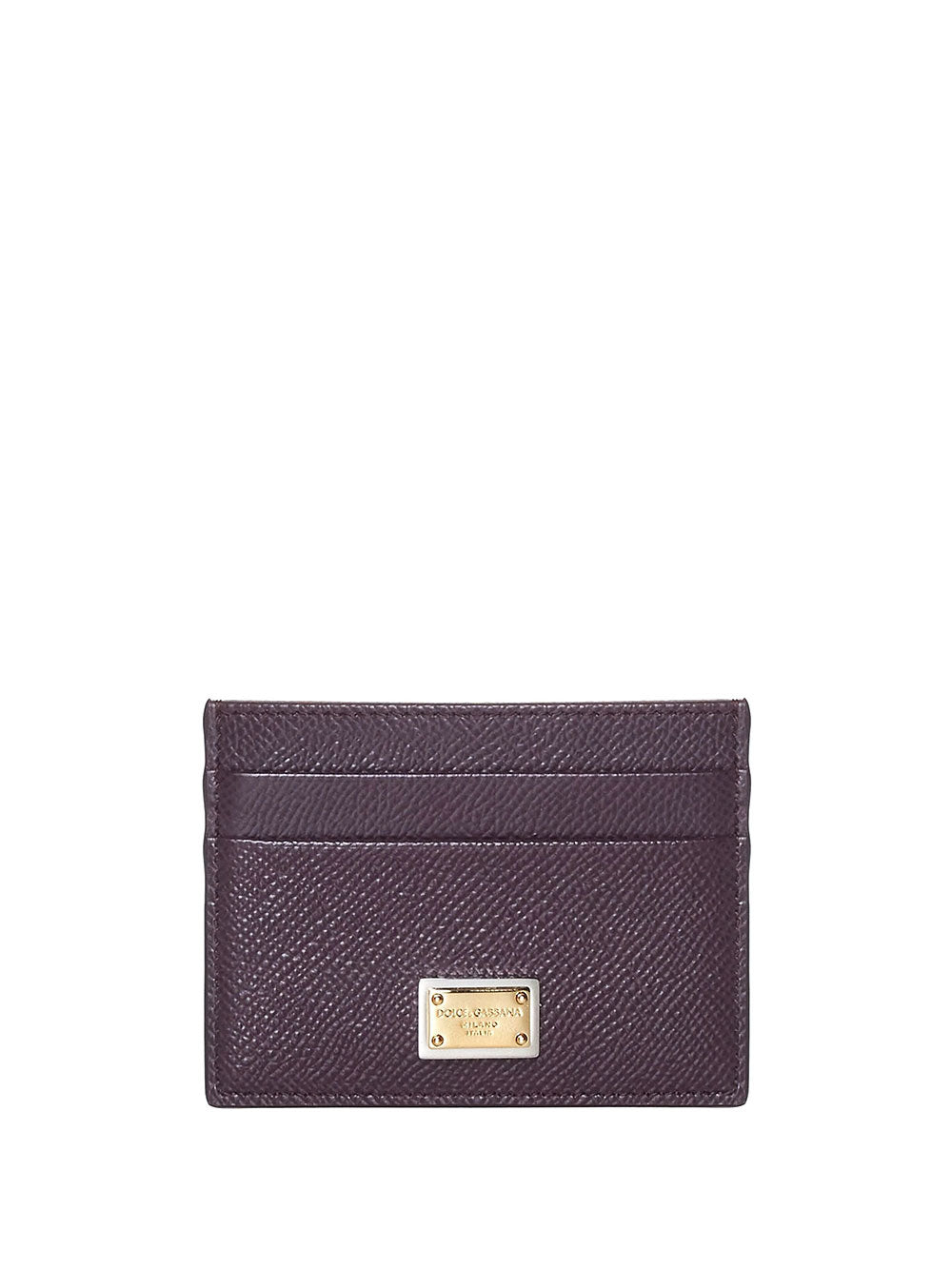 Dolce & Gabbana Women Dauphine Calfskin Card Holder With Branded Plate