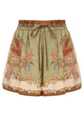 Zimmermann Women Indra Relaxed Silk Shorts