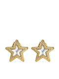 Jimmy Choo Women Gold-Finish Metal Jc Star Stud Earrings With Swarovski Crystals