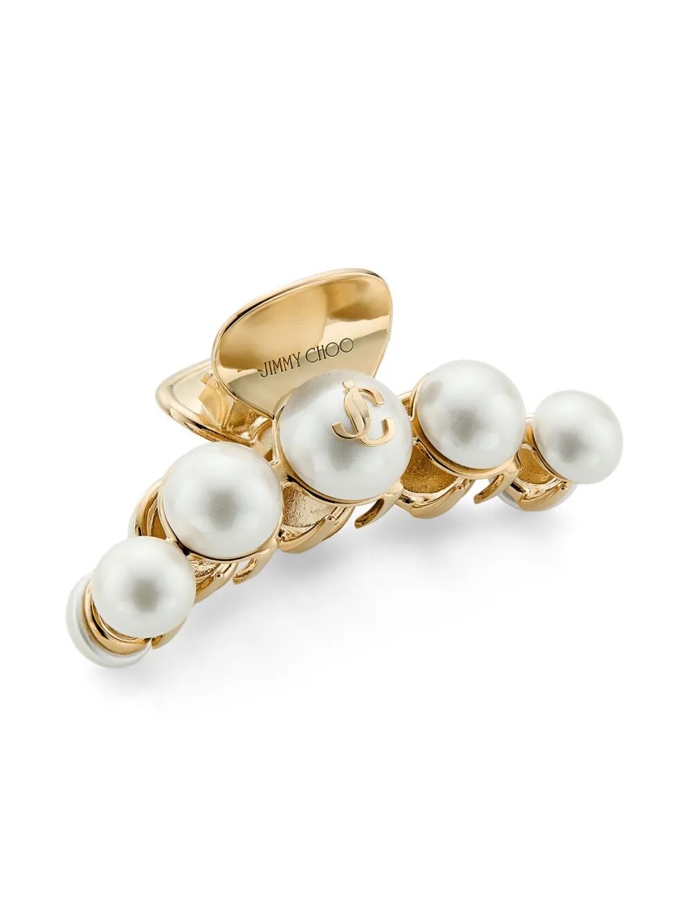 Jimmy Choo Women Gold-Finish Pearl Claw Hair Clip