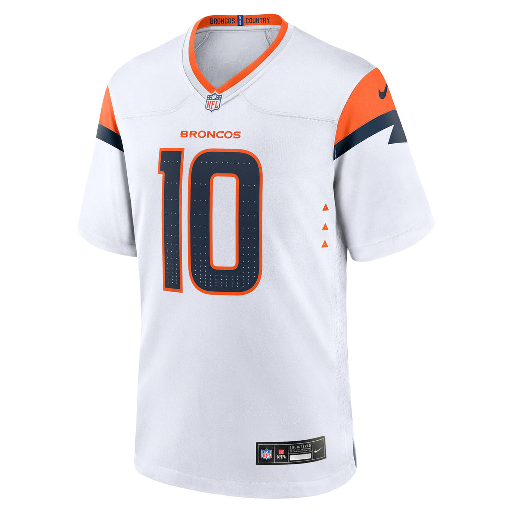 Denver Broncos Bo Nix White Game Jersey