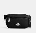 NWT Coach Leather Unisex Elias Mini Belt Bag Fanny Pack Sling Bag In Black