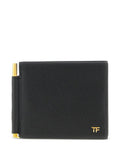 Tom Ford Men Grained Leather Money Clip Wallet