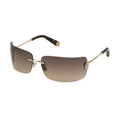 Philipp Plein Sunglasses Rectangle Rimless, Rose Gold Frame And Grey Gradient Lens Spp027S300Y