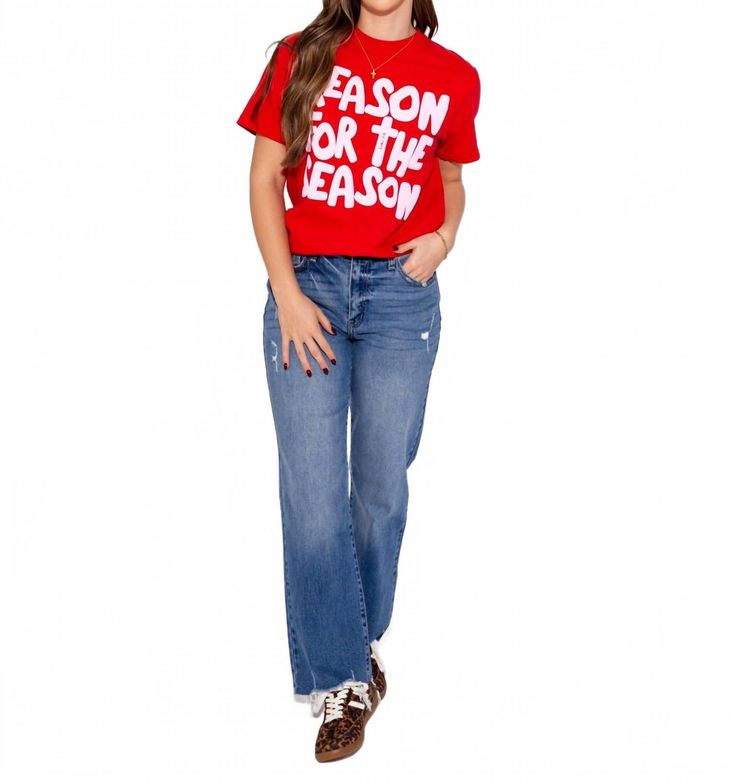 Reason For The Season Tee In Red