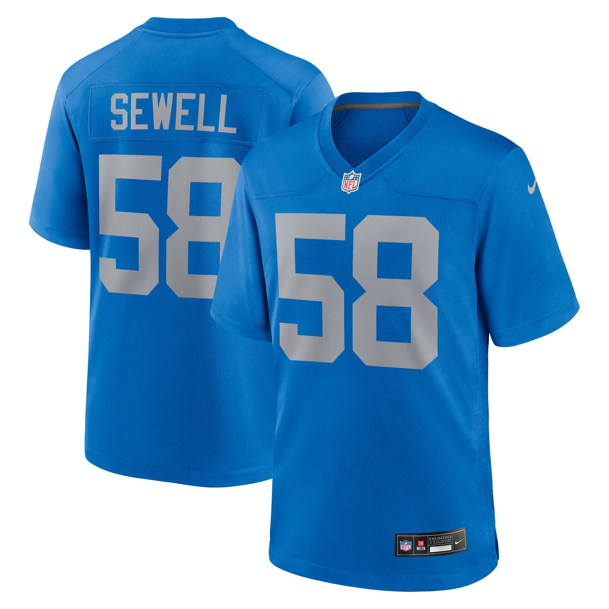 Detroit Lions Penei Sewell Blue Alternate Game Jersey