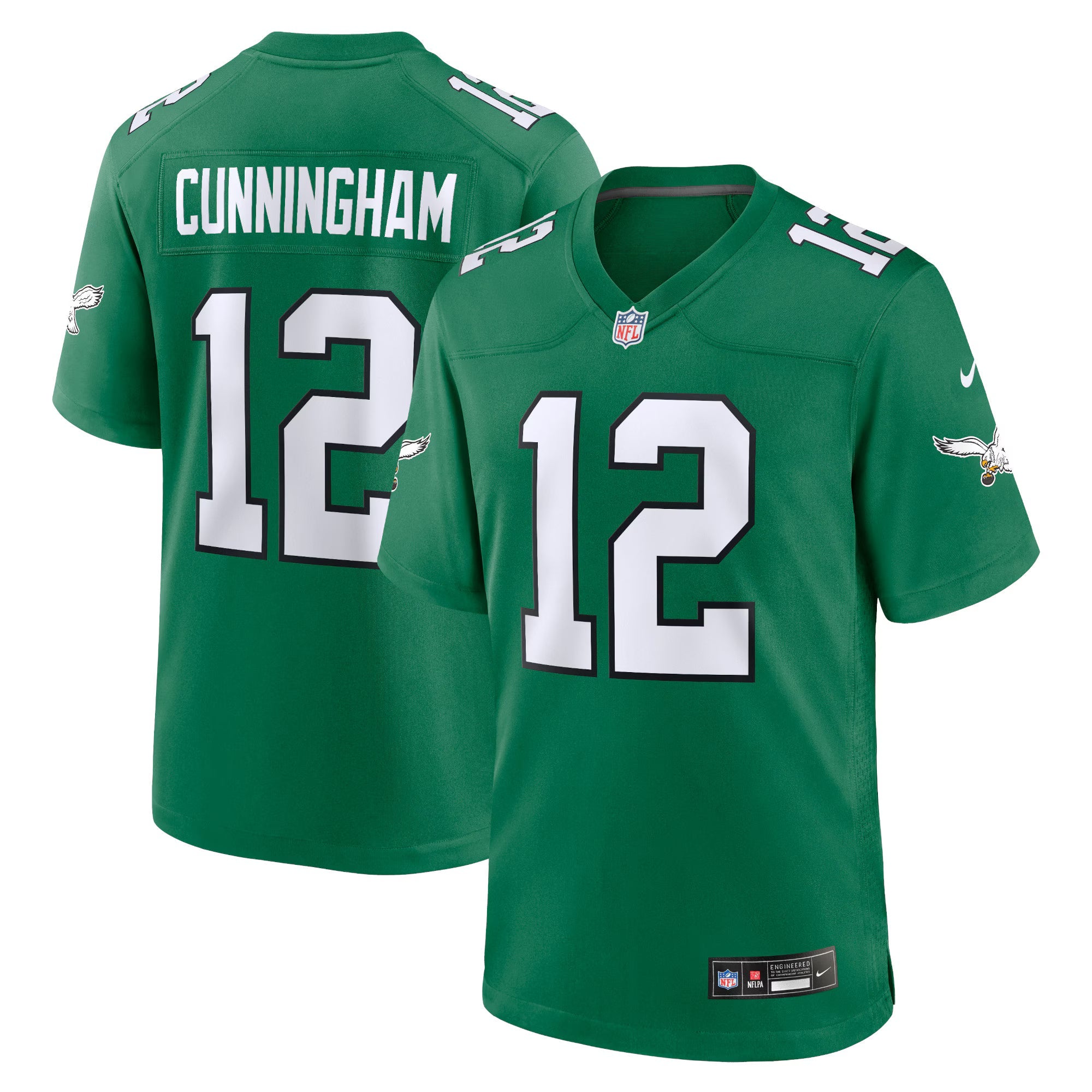 Philadelphia Eagles Randall Cunningham Kelly Green Alternate Retired Player Game Jersey