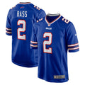 Buffalo Bills Tyler Bass Royal Game Player Jersey
