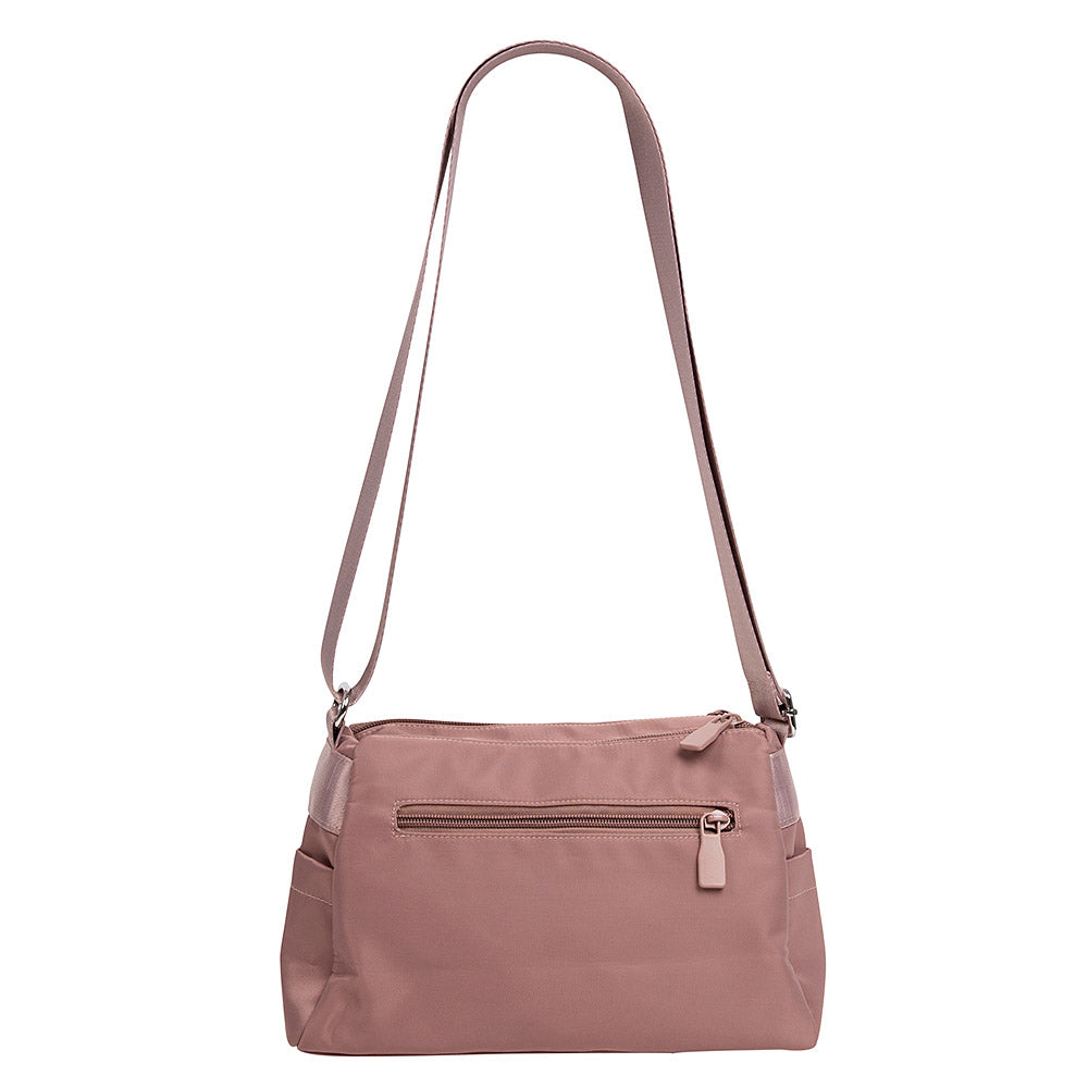 Solid Multi Pocket Crossbody Bag