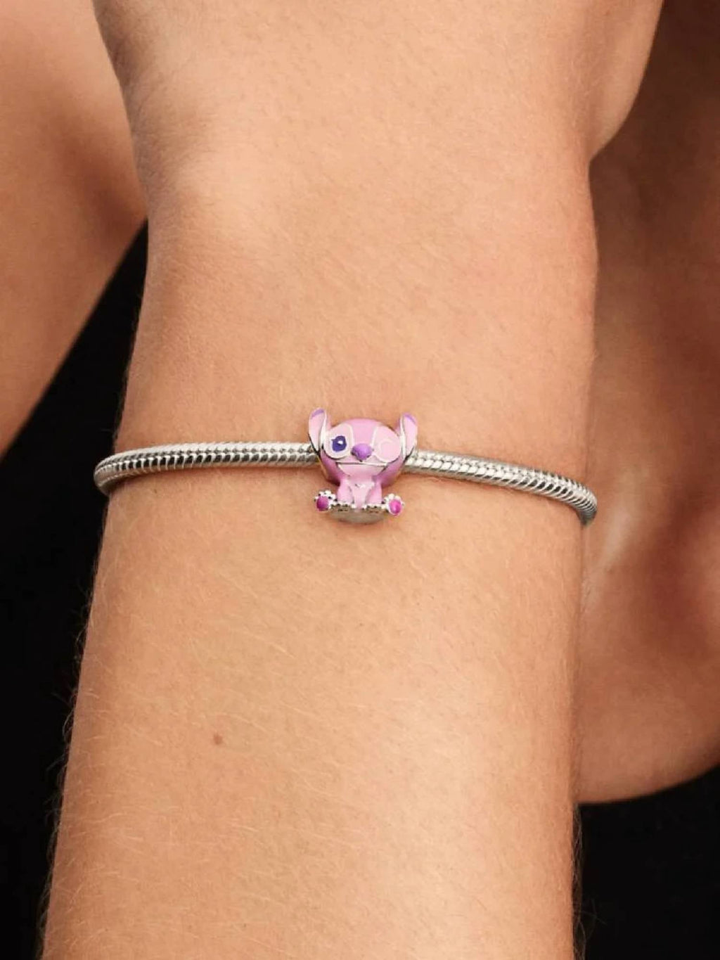 Disney Lilo & Stitch Angel Charm In Silver
