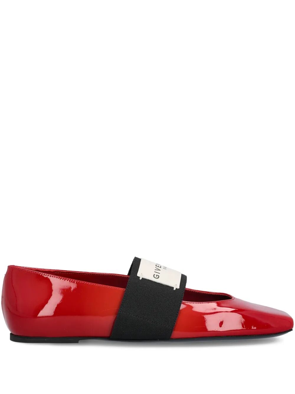 Givenchy Women Sliced Square Ballerinas In Patent Leather