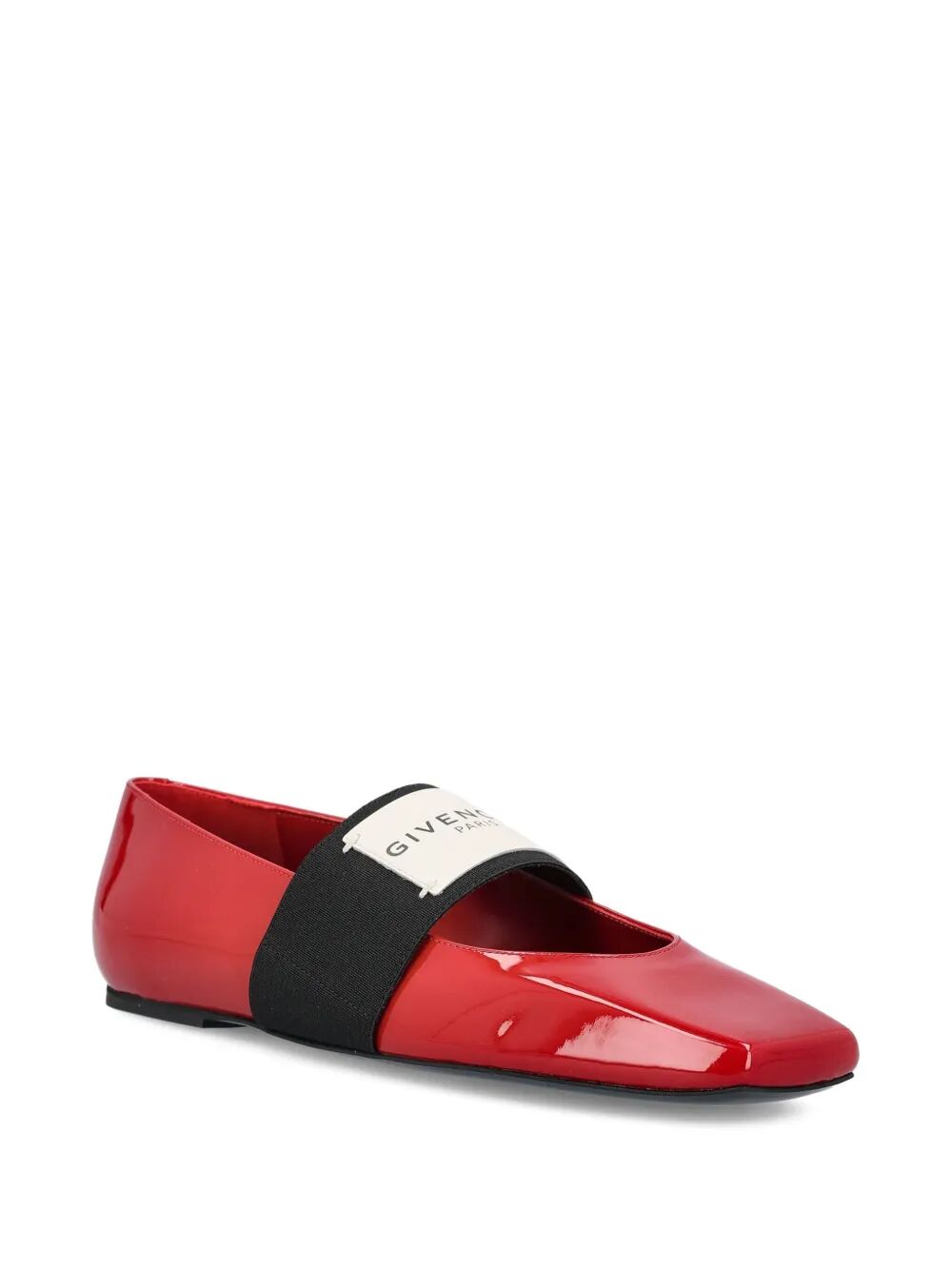 Givenchy Women Sliced Square Ballerinas In Patent Leather