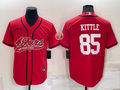 Men's San Francisco 49ers George Kittle #85 Red Game Jersey1 Joint Edition