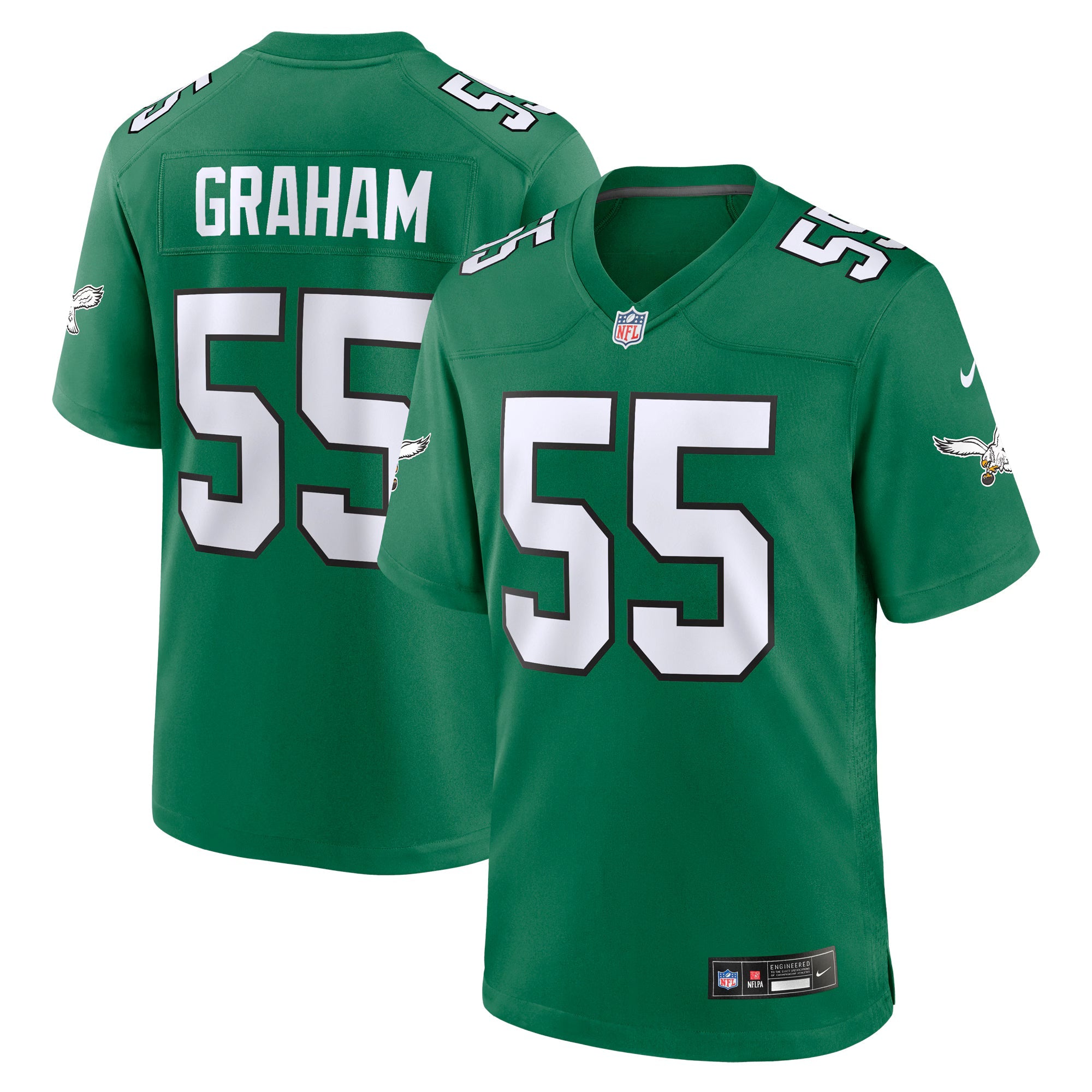Philadelphia Eagles Brandon Graham Kelly Green Alternate Game Jersey