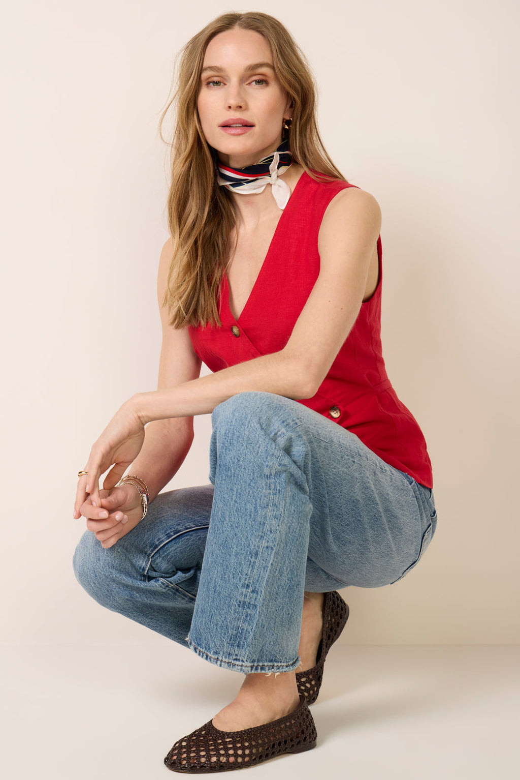 Women's Ridley Linen Vest Top
