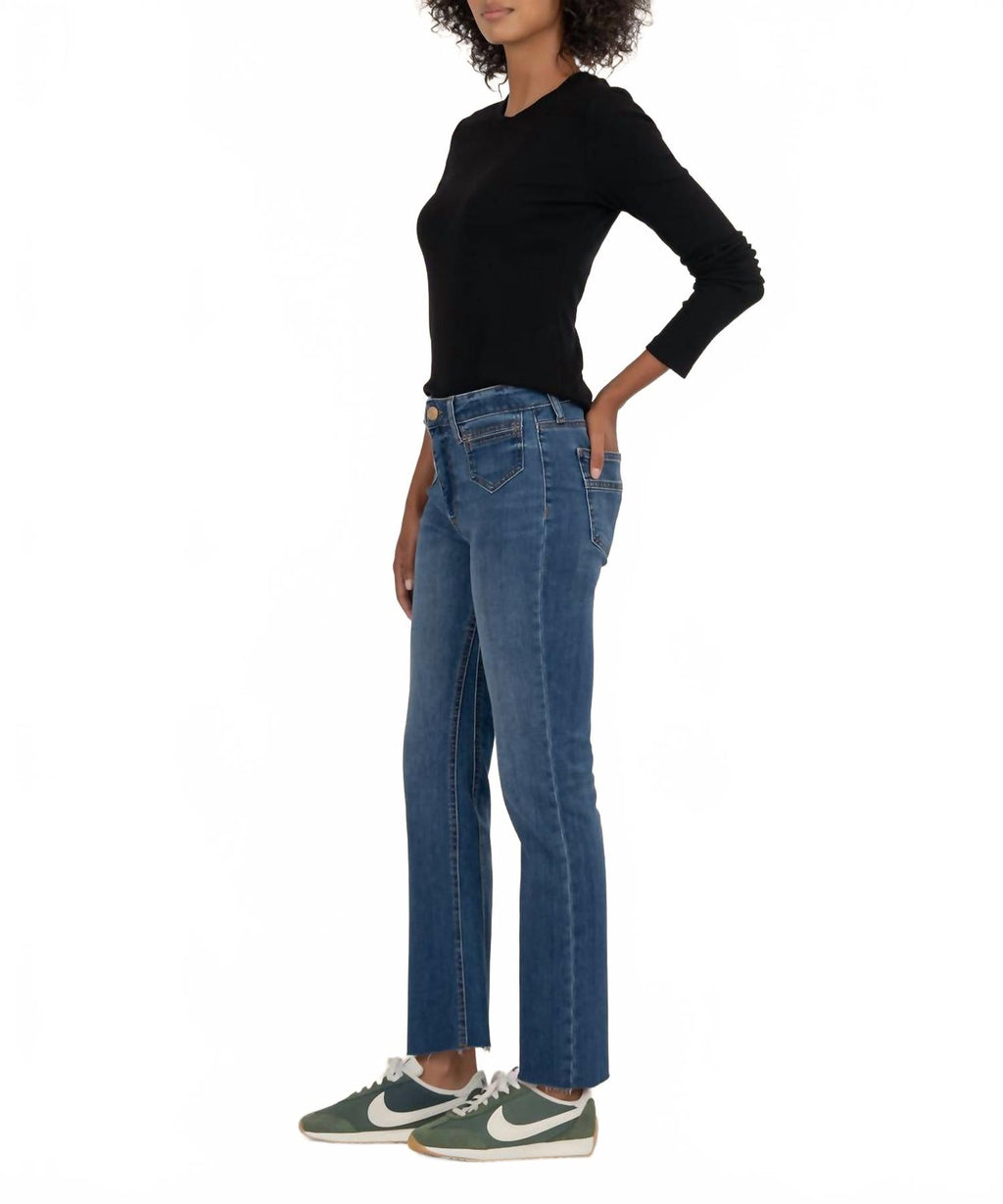 Kelsey High Rise Ankle Flare Jeans In Unbreakable