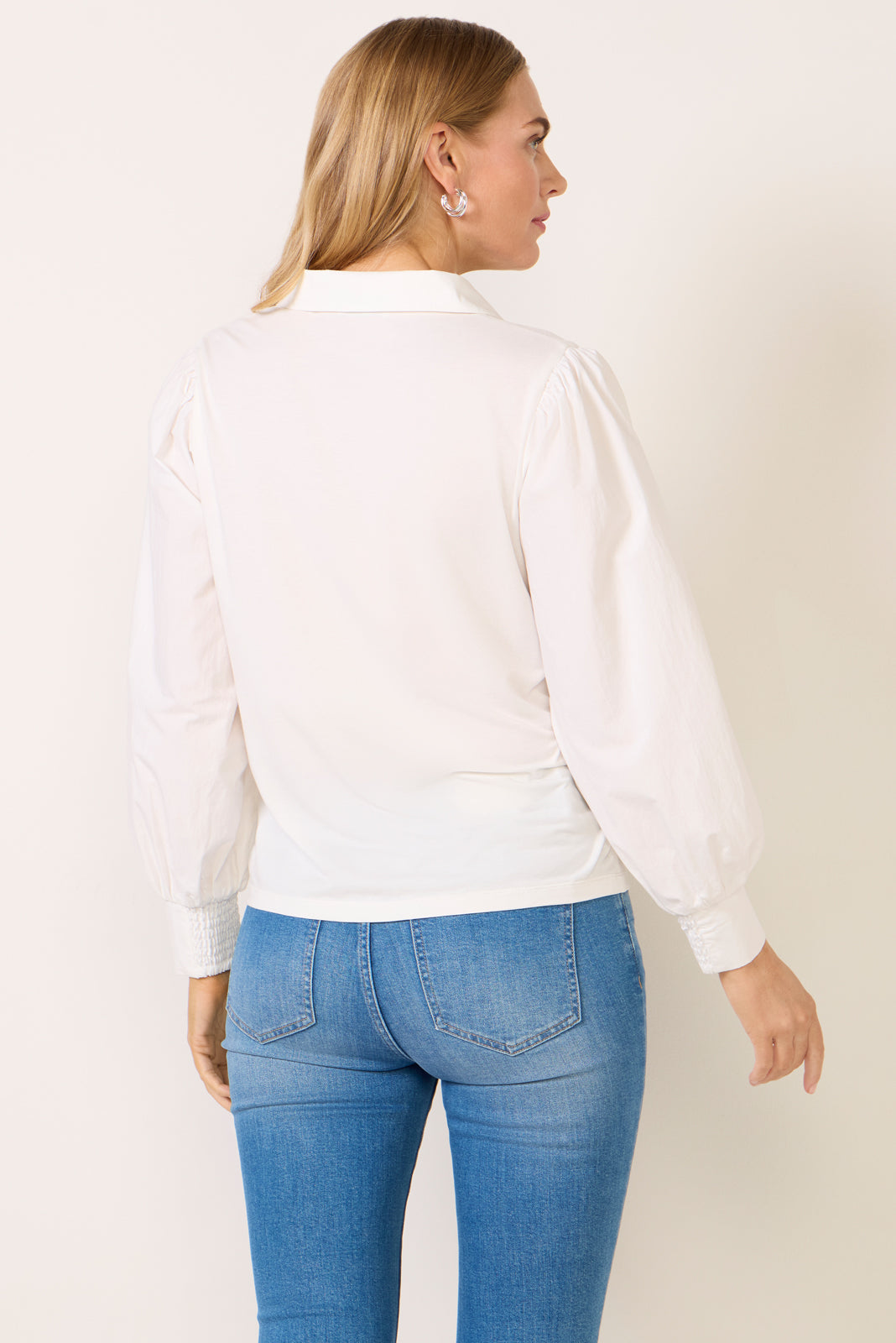 Women's Nelly Mixed Media Top