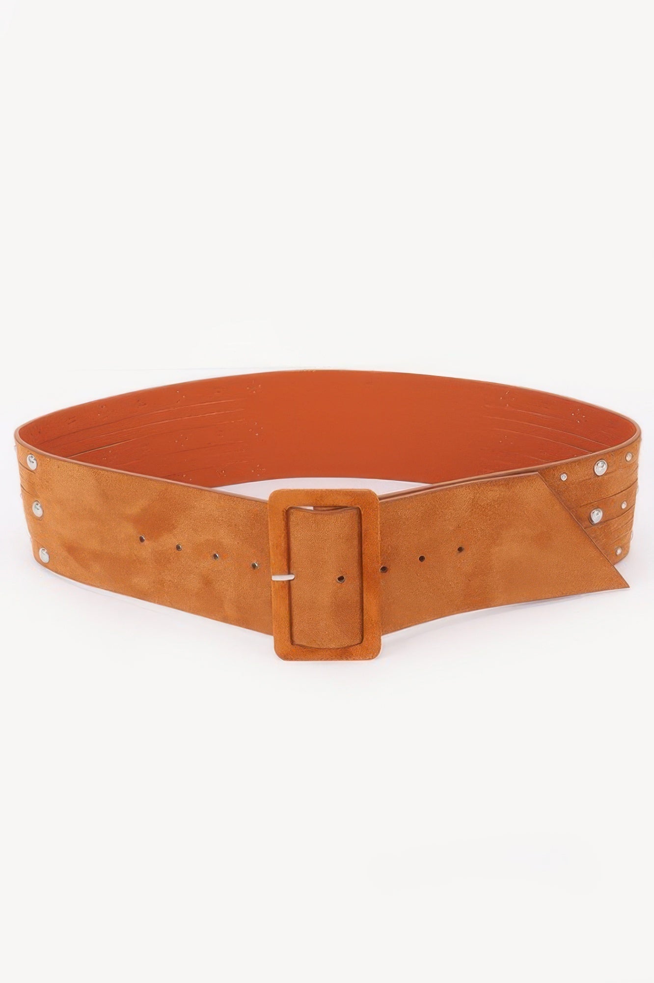 Rocker Style Wide Studded Waist Belt