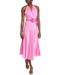 IPPONELLI Satin Halter Midi Dress