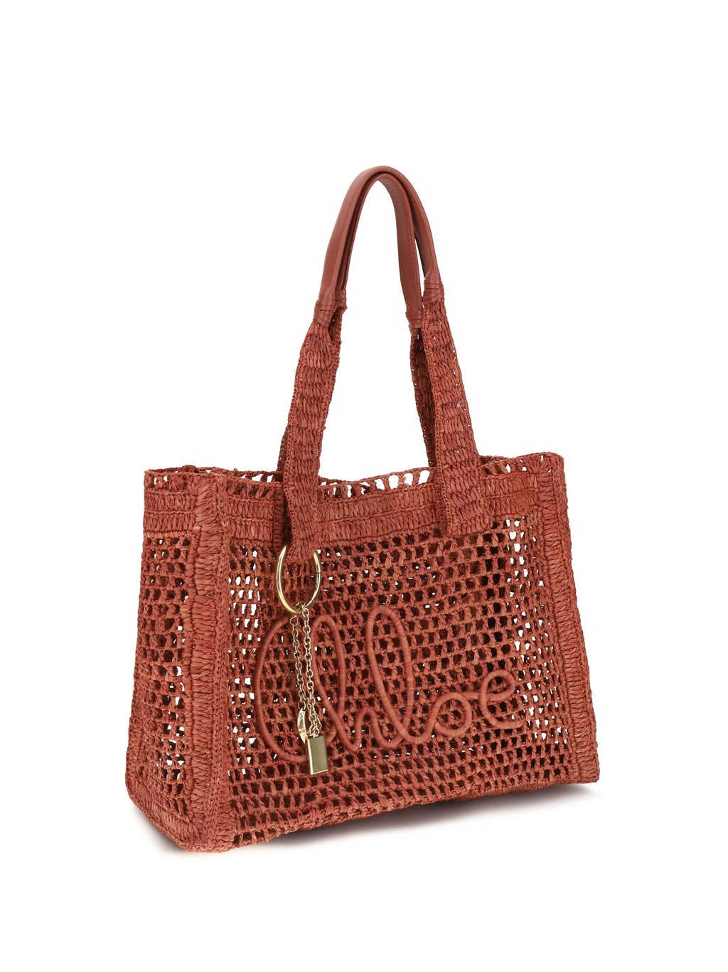 Chloé Women East-West Summer Banana Raffia Tote Bag
