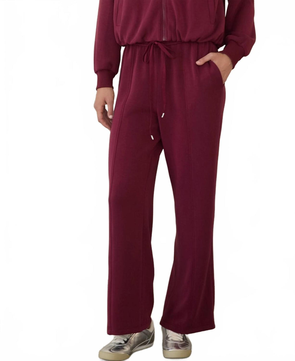 Soft Modal Lounge Pants In Wine