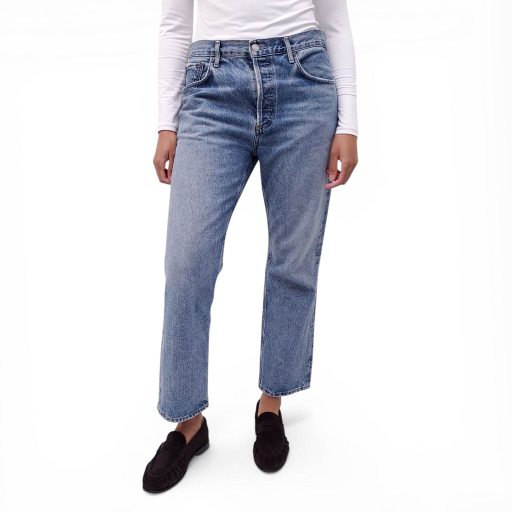 AGOLDE 'RIPLEY' STRAIGHT LEG ANKLE JEANS - SIZE 29
