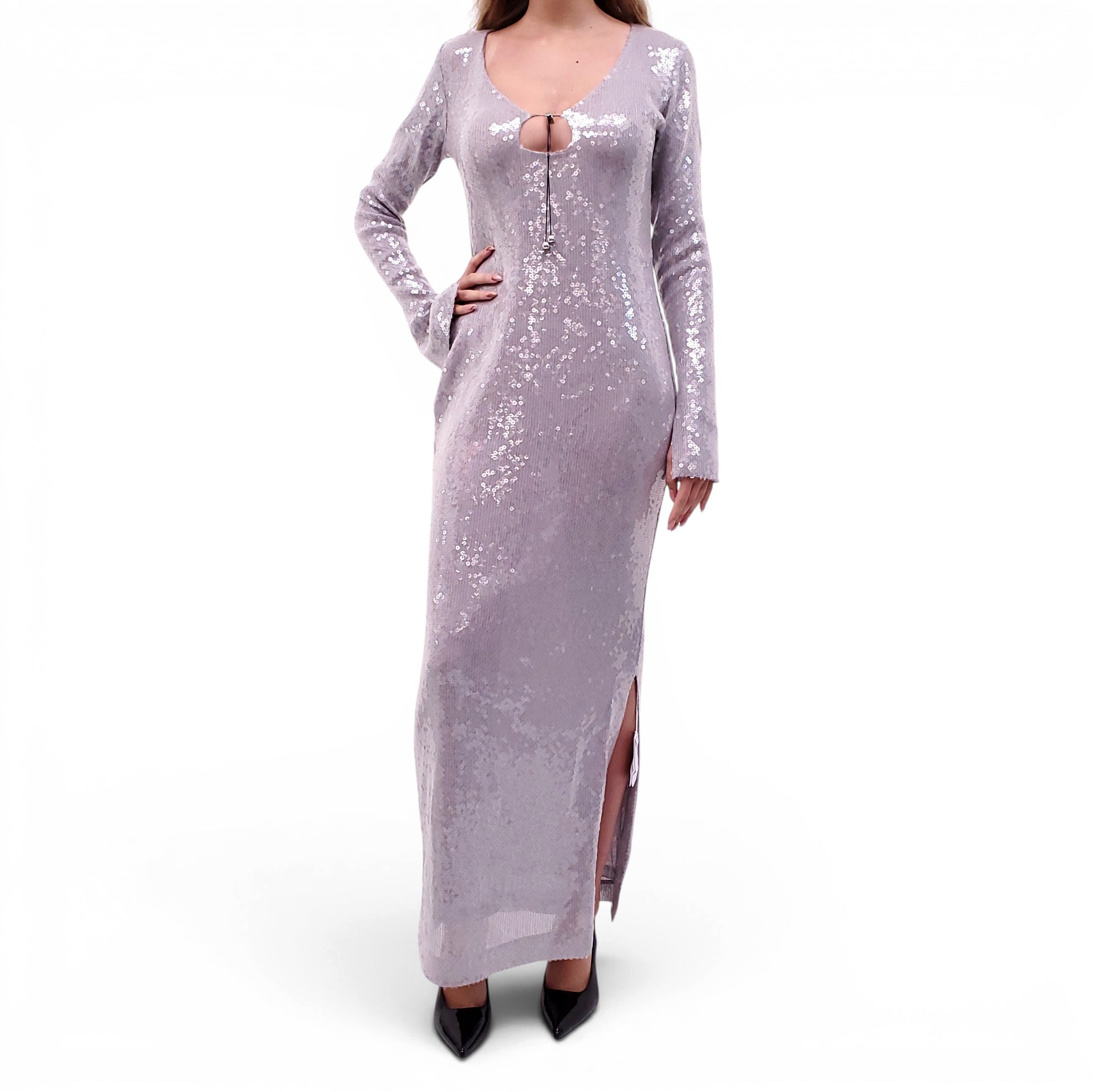 16ARLINGTON ICE LAVENDER 'SOLARIA' MIDI DRESS - SIZE 10
