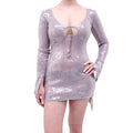 16ARLINGTON ICE LAVENDER 'SOLARIA' MINI DRESS - SIZE 4