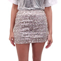 16ARLINGTON LAVENDER GREY CRYSTAL EMBELLISHED MINI SKIRT - SIZE US 4