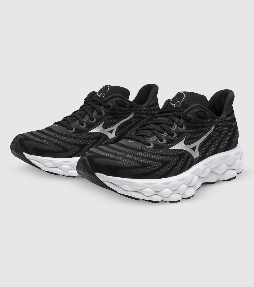 Men's Wave Horizon 8 Running Shoes In Black/ White