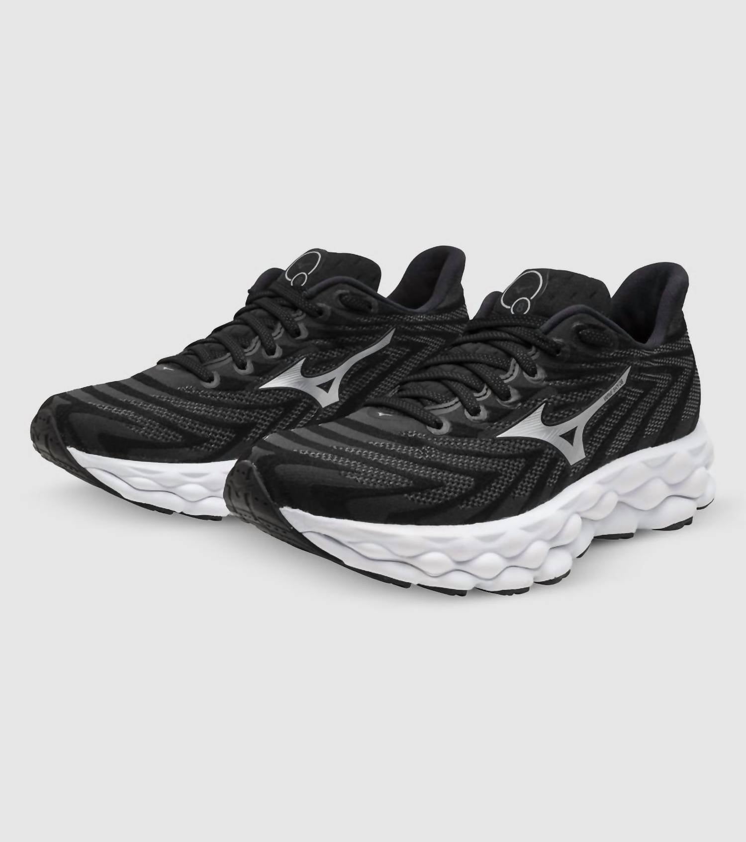 Men's Wave Horizon 8 Running Shoes In Black/ White